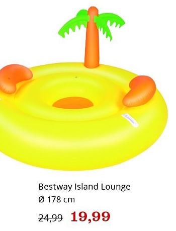 Aanbiedingen Bestway island lounge - BestWay - Geldig van 03/06/2016 tot 17/06/2016 bij Bol