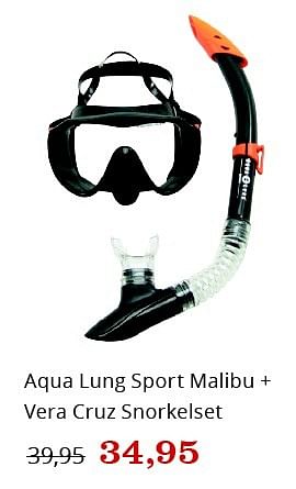 Aanbiedingen Aqua lung sport malibu + vera cruz snorkelset - Aqua - Geldig van 03/06/2016 tot 17/06/2016 bij Bol