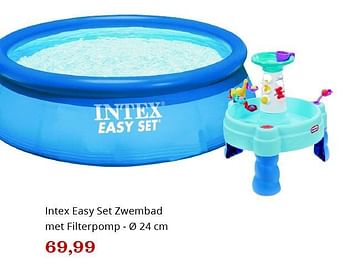 Aanbiedingen Intex easy set zwembad met filterpomp - Intex - Geldig van 03/06/2016 tot 17/06/2016 bij Bol