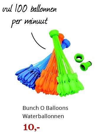 Aanbiedingen Bunch o balloons waterballonnen - Huismerk - Bol - Geldig van 03/06/2016 tot 17/06/2016 bij Bol