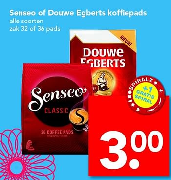 Aanbiedingen Senseo of douwe egberts koffiepads - Douwe Egberts - Geldig van 12/06/2016 tot 18/06/2016 bij Deen Supermarkten