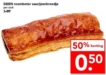 Aanbiedingen Deen roomboter saucijzenbroodje - Huismerk deen supermarkt - Geldig van 12/06/2016 tot 18/06/2016 bij Deen Supermarkten