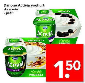 Aanbiedingen Danone activia yoghurt - Danone - Geldig van 12/06/2016 tot 18/06/2016 bij Deen Supermarkten