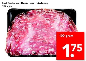 Aanbiedingen Het beste van deen pain d`ardenne - Huismerk deen supermarkt - Geldig van 12/06/2016 tot 18/06/2016 bij Deen Supermarkten