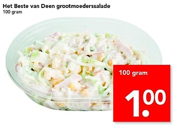 Aanbiedingen Het beste van deen grootmoederssalade - Huismerk deen supermarkt - Geldig van 12/06/2016 tot 18/06/2016 bij Deen Supermarkten