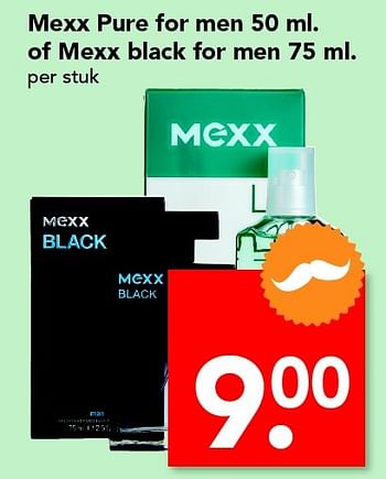 Aanbiedingen Mexx pure for men 50 ml. of mexx black for men 75 ml. - Mexx - Geldig van 12/06/2016 tot 18/06/2016 bij Deen Supermarkten