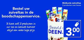 Aanbiedingen Melkunie zuiveltas - Melkunie - Geldig van 12/06/2016 tot 18/06/2016 bij Deen Supermarkten