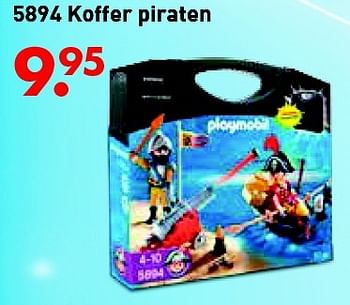 Aanbiedingen Koffer piraten - Playmobil - Geldig van 10/06/2016 tot 03/07/2016 bij Multi Bazar