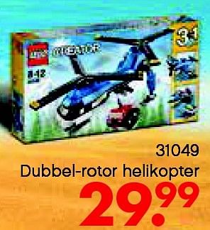 Aanbiedingen Dubbel-rotor helikopter - Lego - Geldig van 10/06/2016 tot 03/07/2016 bij Multi Bazar