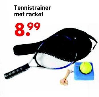 Aanbiedingen Tennistrainer met racket - Huismerk - Multi Bazar - Geldig van 10/06/2016 tot 03/07/2016 bij Multi Bazar