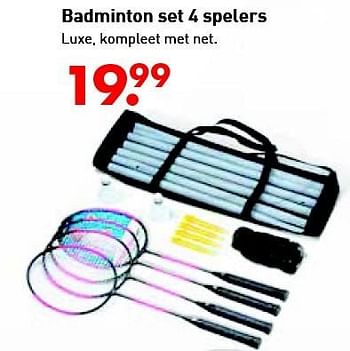 Aanbiedingen Badminton set 4 spelers - Huismerk - Multi Bazar - Geldig van 10/06/2016 tot 03/07/2016 bij Multi Bazar