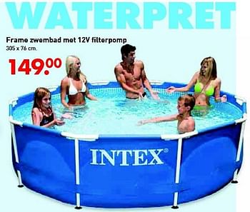 Aanbiedingen Frame zwembad met 12v filterpomp - Intex - Geldig van 10/06/2016 tot 03/07/2016 bij Multi Bazar