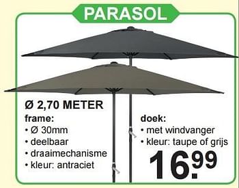 Aanbiedingen Parasol - Huismerk - Van Cranenbroek - Geldig van 20/06/2016 tot 10/07/2016 bij Van Cranenbroek