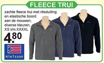 Aanbiedingen Fleece trui - Nielsson - Geldig van 20/06/2016 tot 10/07/2016 bij Van Cranenbroek