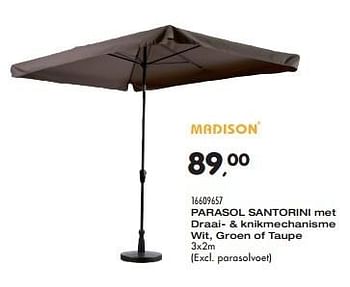 Aanbiedingen Parasol santorini - Huismerk - Supra Bazar - Geldig van 21/06/2016 tot 27/07/2016 bij Supra Bazar