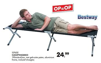 Aanbiedingen Campingbed - BestWay - Geldig van 21/06/2016 tot 27/07/2016 bij Supra Bazar