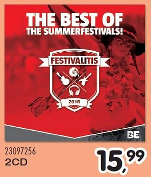 Aanbiedingen 2cd the best of the summerfestivals! - Huismerk - Supra Bazar - Geldig van 21/06/2016 tot 27/07/2016 bij Supra Bazar
