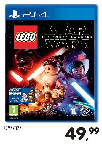 Aanbiedingen Lego star wars the force awakens - Warner Brothers Interactive Entertainment - Geldig van 21/06/2016 tot 27/07/2016 bij Supra Bazar