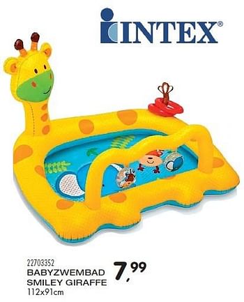 Aanbiedingen Babyzwembad smiley giraffe - Intex - Geldig van 21/06/2016 tot 27/07/2016 bij Supra Bazar