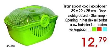 Aanbiedingen Transportkooi explorer - Huismerk - Multi Bazar - Geldig van 26/06/2016 tot 06/08/2016 bij Multi Bazar