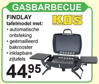 Aanbiedingen Kos gasbarbecue findlay - Kos - Geldig van 04/07/2016 tot 23/07/2016 bij Van Cranenbroek