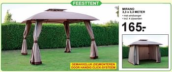 Aanbiedingen Feesttent mirano - Huismerk - Van Cranenbroek - Geldig van 04/07/2016 tot 23/07/2016 bij Van Cranenbroek