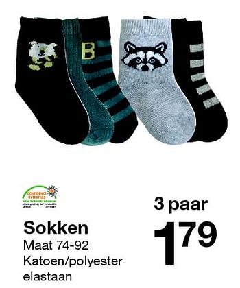 Aanbiedingen Sokken - Huismerk - Zeeman  - Geldig van 02/07/2016 tot 31/10/2016 bij Zeeman