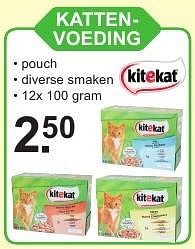Aanbiedingen Kattenvoeding - Kitekat - Geldig van 18/07/2016 tot 07/08/2016 bij Van Cranenbroek