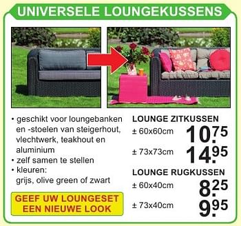 Aanbiedingen Lounge zitkussen - Huismerk - Van Cranenbroek - Geldig van 18/07/2016 tot 07/08/2016 bij Van Cranenbroek