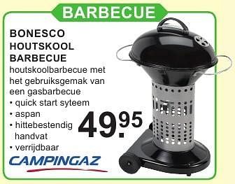 Aanbiedingen Bonesco houtskool barbecue - Campingaz - Geldig van 18/07/2016 tot 07/08/2016 bij Van Cranenbroek