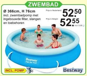 Aanbiedingen Zwembad - BestWay - Geldig van 18/07/2016 tot 07/08/2016 bij Van Cranenbroek