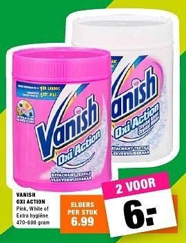 Aanbiedingen Vanish oxi action pink, white of extra hygiëne - Vanish - Geldig van 18/07/2016 tot 31/07/2016 bij Big Bazar