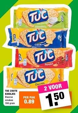 Aanbiedingen Tuc zoute koekjes - Huismerk - Big Bazar - Geldig van 18/07/2016 tot 31/07/2016 bij Big Bazar
