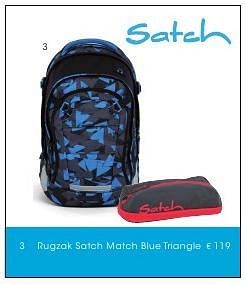 Aanbiedingen Rugzak satch match blue triangle - Satch - Geldig van 01/08/2016 tot 17/09/2016 bij Multi Bazar