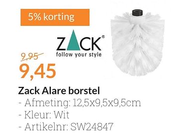 Aanbiedingen Zack alare borstel - Zack - Geldig van 01/08/2016 tot 31/08/2016 bij Sanitairwinkel