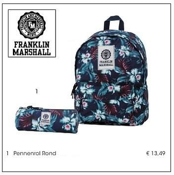 Aanbiedingen Pennenrol rond - Franklin &amp; Marshall - Geldig van 01/08/2016 tot 17/09/2016 bij Multi Bazar