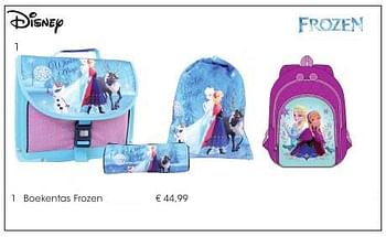Aanbiedingen Boekentas frozen - Disney  Frozen - Geldig van 01/08/2016 tot 17/09/2016 bij Multi Bazar