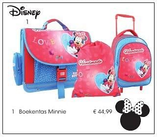 Aanbiedingen Boekentas minnie - Disney - Geldig van 01/08/2016 tot 17/09/2016 bij Multi Bazar