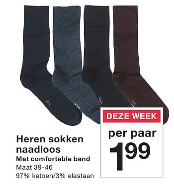 Aanbiedingen Heren sokken naadloos - Huismerk - Zeeman  - Geldig van 30/07/2016 tot 05/08/2016 bij Zeeman