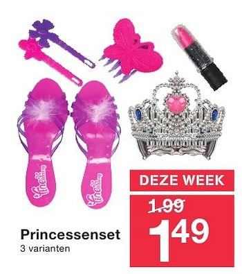 Aanbiedingen Princessenset - Huismerk - Zeeman  - Geldig van 30/07/2016 tot 05/08/2016 bij Zeeman