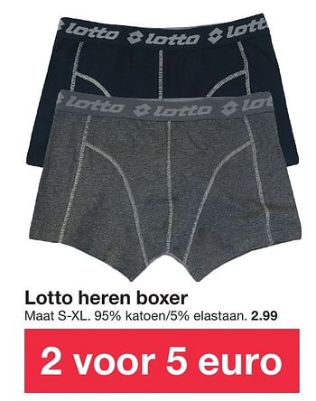Aanbiedingen Lotto heren boxer - Lotto - Geldig van 06/08/2016 tot 12/08/2016 bij Zeeman