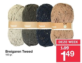 Aanbiedingen Breigaren tweed - Huismerk - Zeeman  - Geldig van 06/08/2016 tot 12/08/2016 bij Zeeman