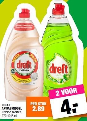 Aanbiedingen Dreft afwasmiddel - Dreft - Geldig van 01/08/2016 tot 14/08/2016 bij Big Bazar