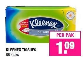 Aanbiedingen Kleenex tissues - Kleenex - Geldig van 01/08/2016 tot 14/08/2016 bij Big Bazar