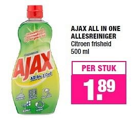 Aanbiedingen Ajax all in one allesreiniger - Ajax - Geldig van 01/08/2016 tot 14/08/2016 bij Big Bazar