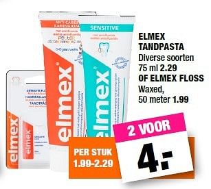 Aanbiedingen Elmex tandpasta of elmex floss - Elmex - Geldig van 01/08/2016 tot 14/08/2016 bij Big Bazar