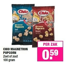 Aanbiedingen Chio magnetron popcorn - Chio - Geldig van 01/08/2016 tot 14/08/2016 bij Big Bazar