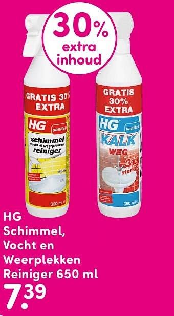 Aanbiedingen Hg schimmel, vocht en weerplekken reiniger - HG - Geldig van 01/08/2016 tot 14/08/2016 bij da