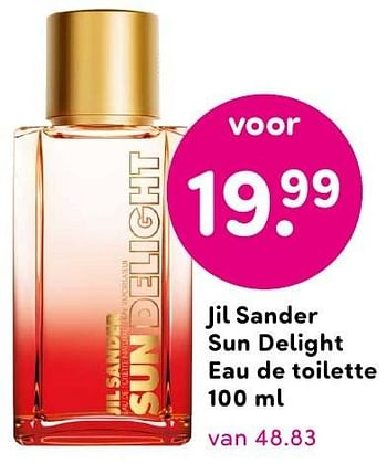 Aanbiedingen Jil sander sun delight eau de toilette - Jil Sander - Geldig van 01/08/2016 tot 14/08/2016 bij da