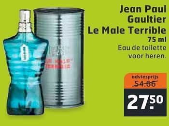 Aanbiedingen Jean paul gaultier le male terrible - Jean Paul Gaultier - Geldig van 02/08/2016 tot 14/08/2016 bij Trekpleister